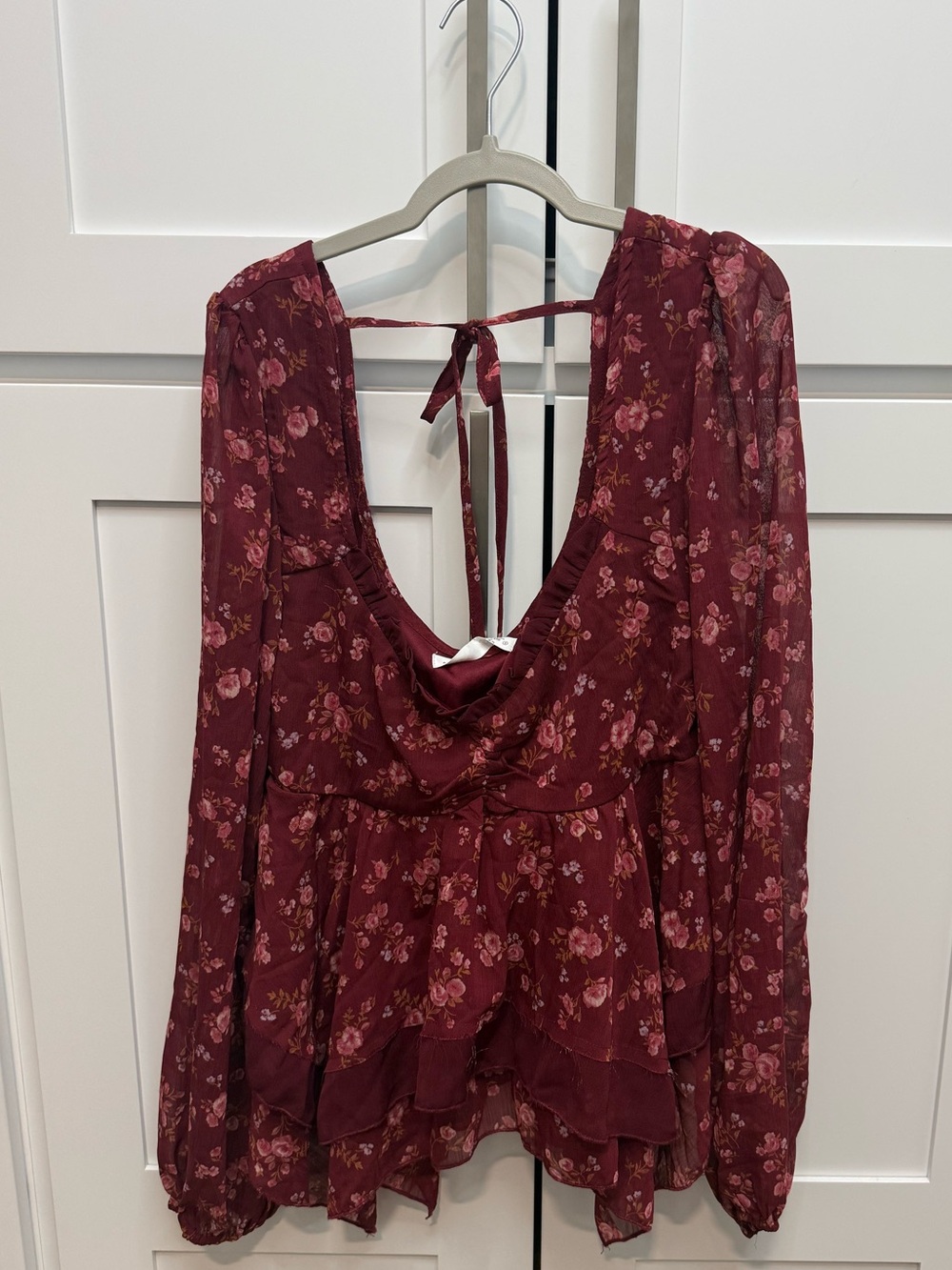 Altarโd State Floral Tiered Blouse - NWOT Size Small